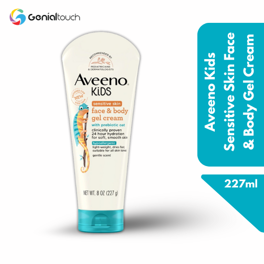 Aveeno Kids Sensitive Skin Face & Body Gel Cream - 227ml